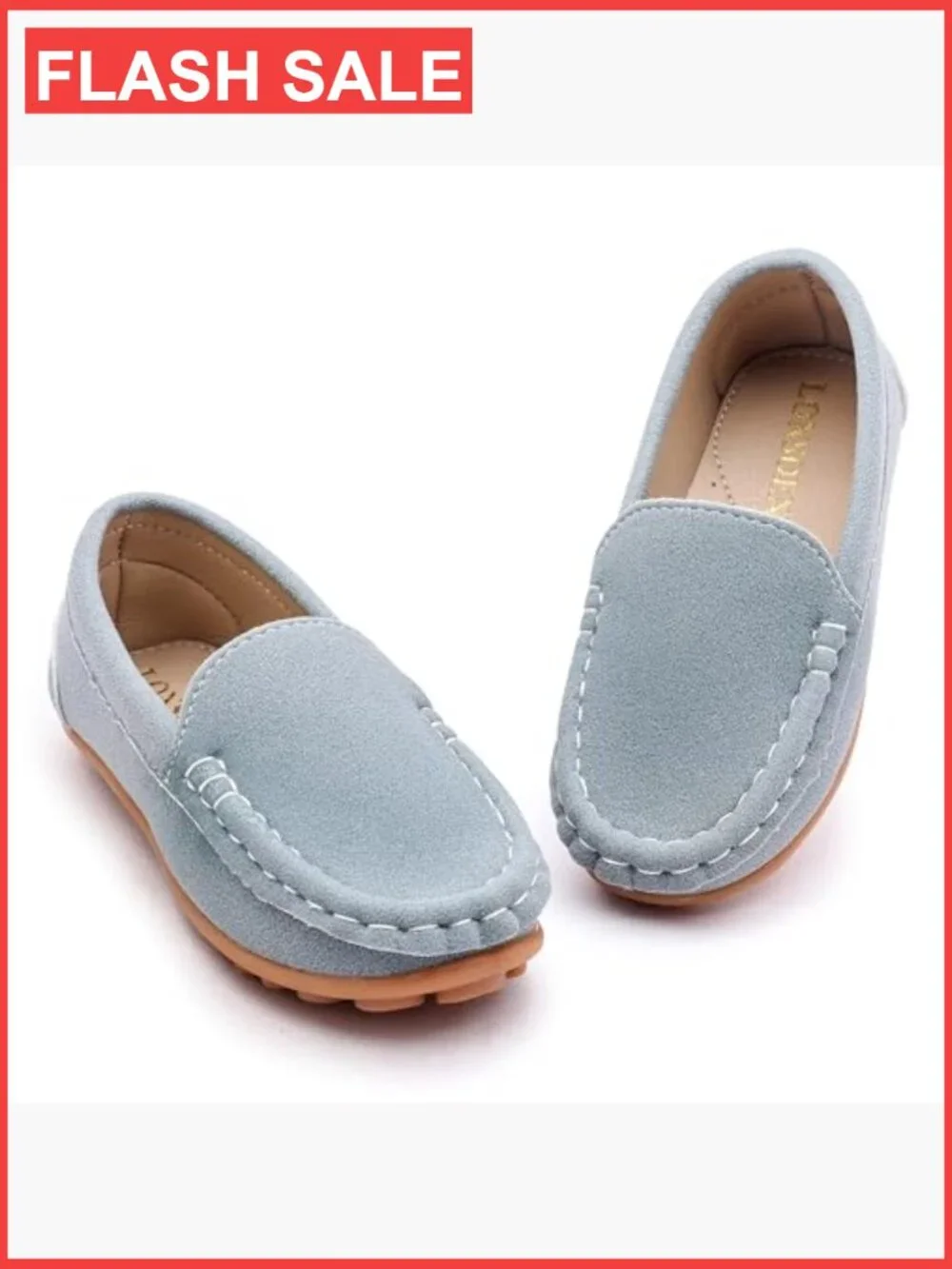 Kids Loafers Slip On Driving Shoes Faux Suede PU Leather Dress Mocc Toddler
